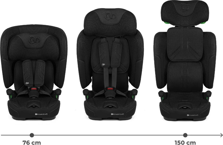 Fotelik samochodowy Kinderkraft Fix2Go i-Size Black (KCFI2GO0BLK0000) - obraz 2