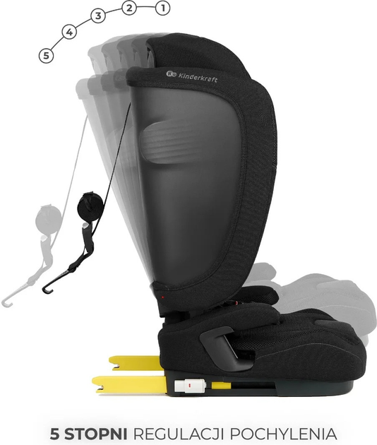 Fotelik samochodowy Kinderkraft Fix2Go i-Size Black (KCFI2GO0BLK0000) - obraz 5