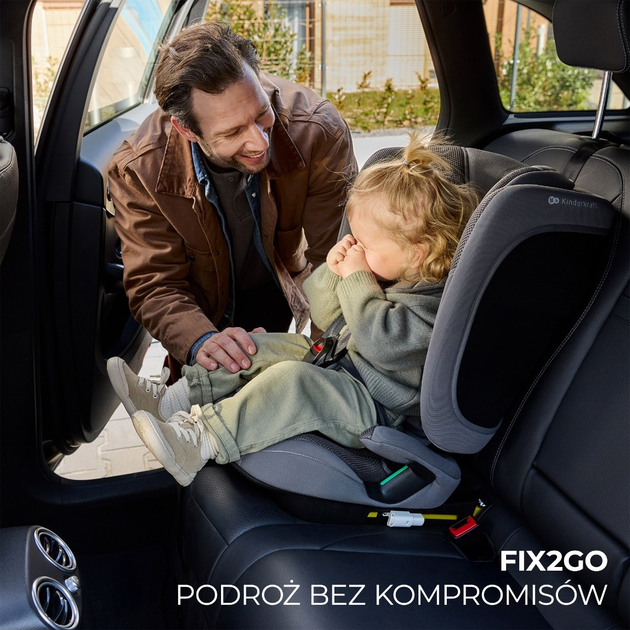 Fotelik samochodowy Kinderkraft Fix2Go i-Size Grey (KCFI2GO0GRY0000) - obraz 13