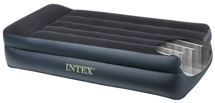 Односпальный надувной матрас Intex, 191 x 99 x 42 см, + встроенный насос (64122) - Фото 5 Односпальный надувной матрас Intex, 191 x 99 x 42 см, + встроенный насос (64122) - изображение 5