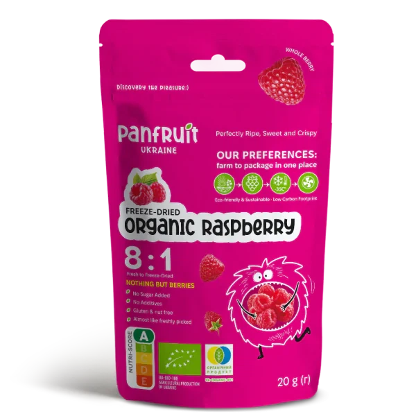 Сублимированная малина целая органическая – Panfruit, 20 г - изображение 2
