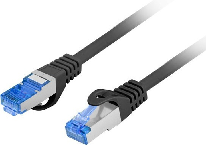 Патч-корд Lanberg Cat 6a S/FTP LSZH CCA 1 m Black (PCF6A-10CC-0100-BK) - зображення 2
