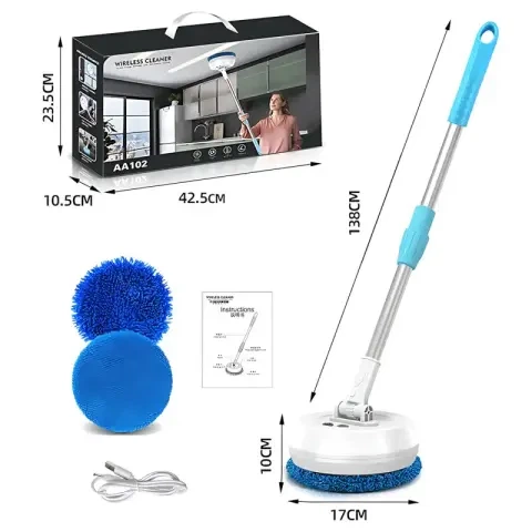 Беспроводная аккумуляторная швабра с двумя насадками Wireless Cleaner AA102 - Фото 1 Беспроводная аккумуляторная швабра с двумя насадками Wireless Cleaner AA102 - изображение 1