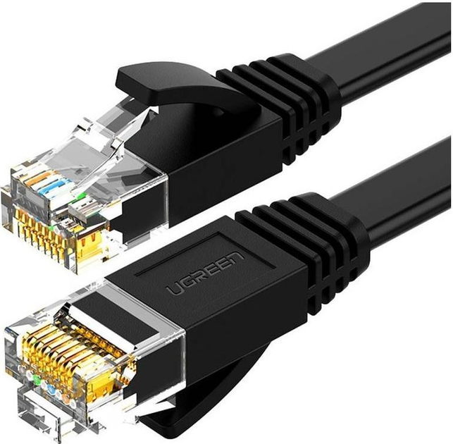 Patchcord Ugreen Cat 6 UTP 5 m Black (6957303851768) - obraz 1