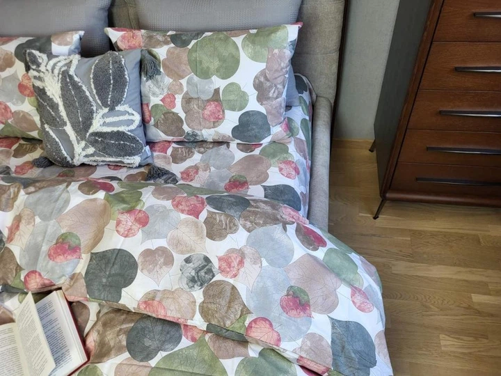 Постельное белье с резинкой Листрия, бязь PREMIUM Евро размер, наволочки 50/70 - изображение 3