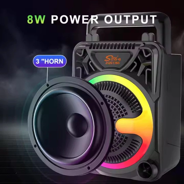 Портативная беспроводная колонка Sing-e ZQS1366 Mini RGB с