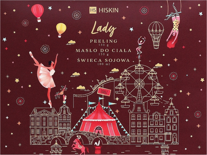 Набір HiSkin Lady Скраб для тіла 150 г + Масло для тіла 150 г + Ароматична свічка 100 мл (5905359805618) - зображення 2