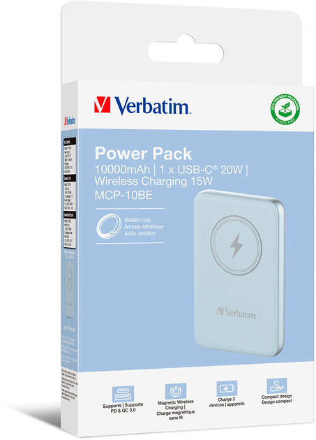 Powerbank Verbatim Charge 'n' Go Power Bank 10000 mAh Blue (23942322474) (322474518430751) - Outlet - obraz 3