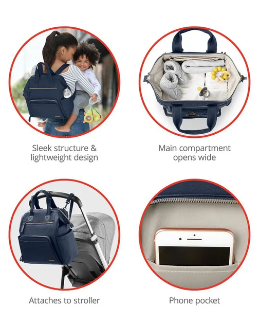 Plecak Skip Hop Mainframe Wide Open Backpack Diaper Bag - Midnight Navy 9M203610 (194135821781) - obraz 4