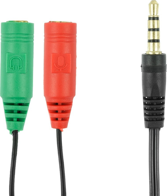 Кабель Accura miniJack - 2 x miniJack 0.2 m Black (ACC2259) - зображення 1