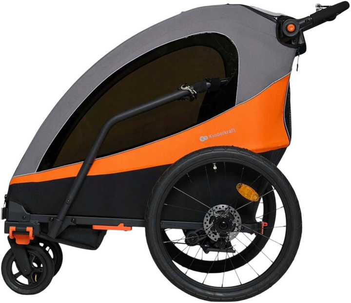 Przyczepka rowerowa KinderKraft 3 w 1 Nava Orange (KSNAVA00ORA0000) (5902533926978) - obraz 5