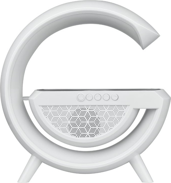 Портативна колонка DPM DTL301W LED RGB Bluetooth з індукційною зарядкою Біла (5906881230763) - зображення 1