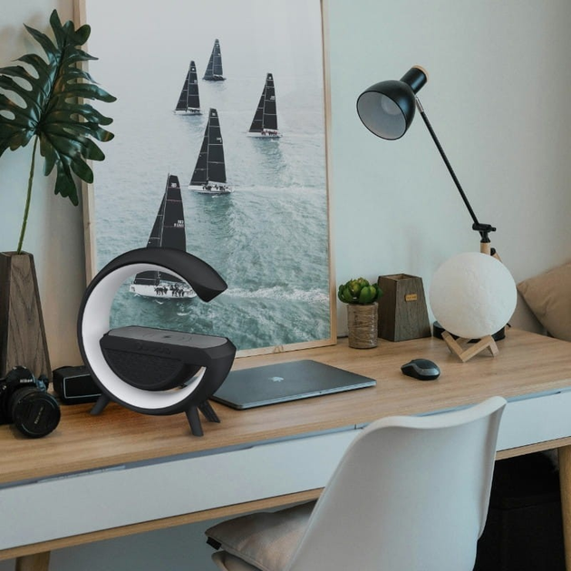 Głośnik przenośny DPM DTL301B LED RGB Bluetooth z ładowarką indukcyjną Czarny (5906881230756) - obraz 10