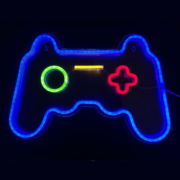 Dekoracyjny neon LED DPM Gamepad 41 x 27.5 cm (5906881229293) - obraz 2