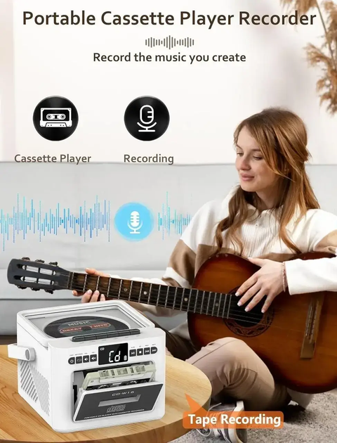 Портативний програвач CD-дисків Portable CD-W16 Bluetooth