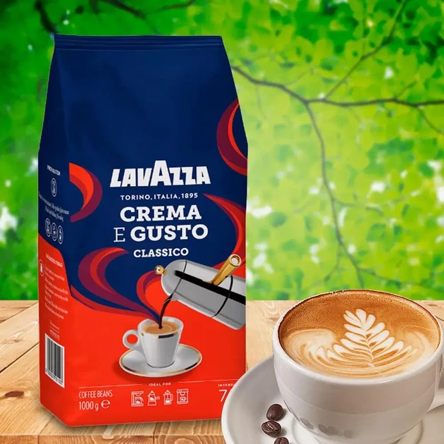 Кофе в зернах Lavazza Crema e gusto Classico 900г Натуральный кофе зерновой в пачке Лавазза (26) - изображение 4