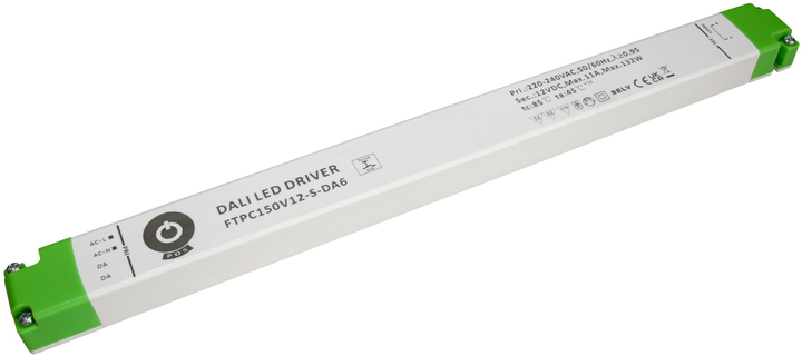 Блок живлення POS LED Driver 12В/11A CV DALI Type 6 Push Dimming FTPC150V12-S-DA6 (5902135154588) - зображення 1