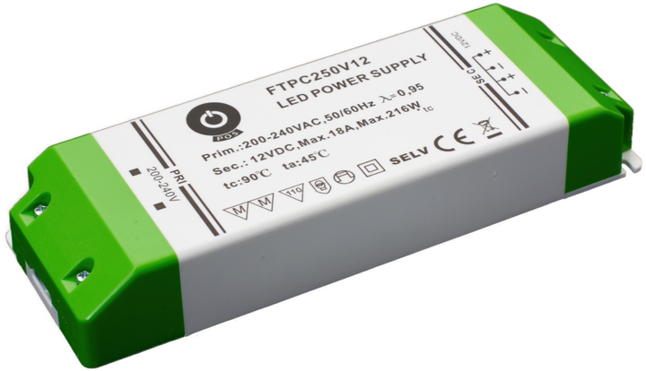 Zasilacz POS LED Driver 12V/18A CV FTPC250V12 (5902135124741) - obraz 1