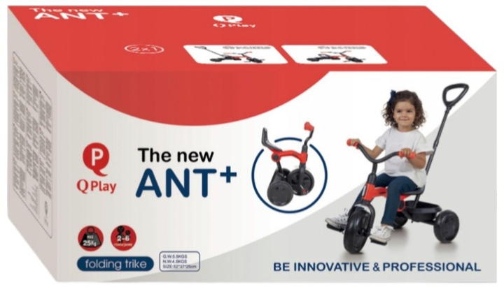 Триколісний велосипед Qplay Ant Plus Rose (5061047480717) - зображення 9