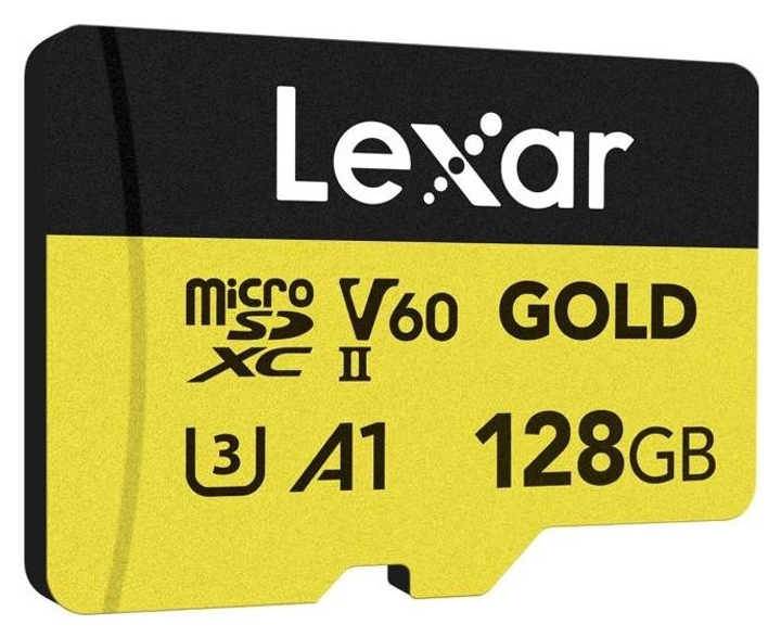 Karta pamięci Lexar microSDXC Professional GOLD 128Gb UHS-II A1 C10 U3 V60 (LMSGOLD128G-BNNNG) - obraz 2
