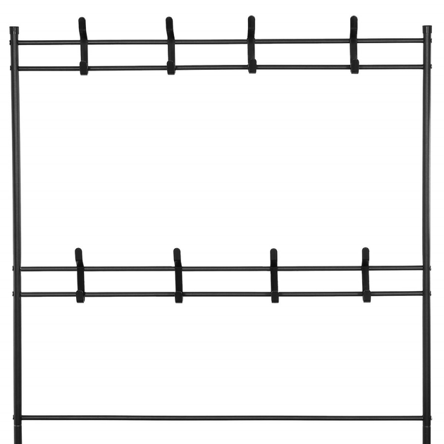 Wieszak na ubrania z półkami na buty Springos HA7458 czarny 150 x 80 x 25 cm (5907719473055) - obraz 4