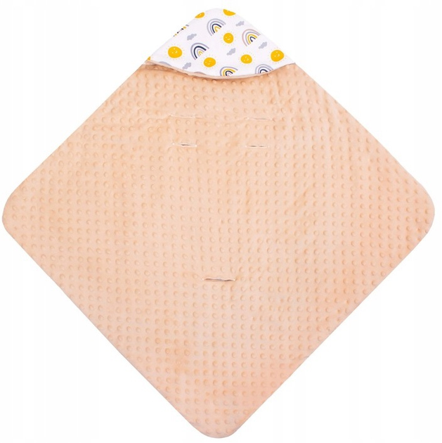 Kocyk do fotelika samochodowego Springos beżowy 77x77 cm (5907719491936) - obraz 3
