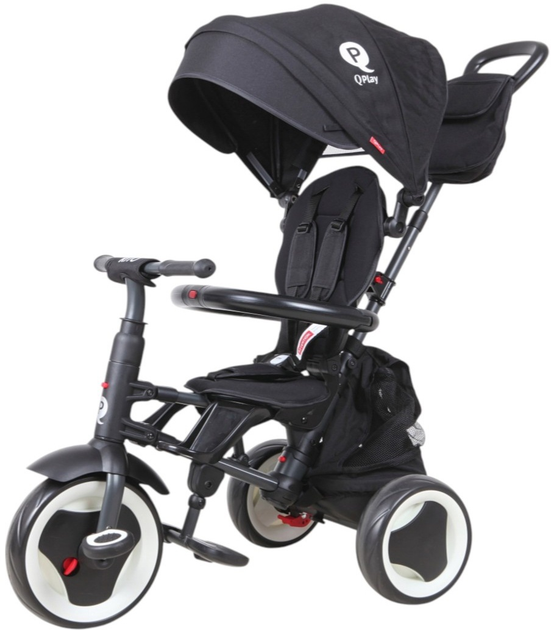 Rowerek trójkołowy Qplay Rito Eva Plus Black (0686268624532) - obraz 1