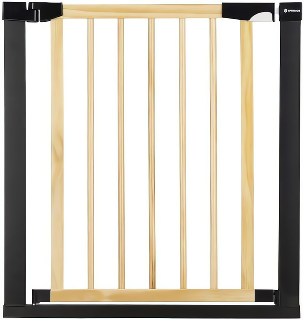 Bramka ochronna Springos brązowo-czarna 75-82 cm (5907719470535) - obraz 2