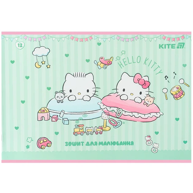 Набір альбомів для малювання Kite Hello Kitty 12 аркушів A4 на скобі 20 шт (HK25-241-1) - Фото 7 Набір альбомів для малювання Kite Hello Kitty 12 аркушів A4 на скобі 20 шт (HK25-241-1) - зображення 7