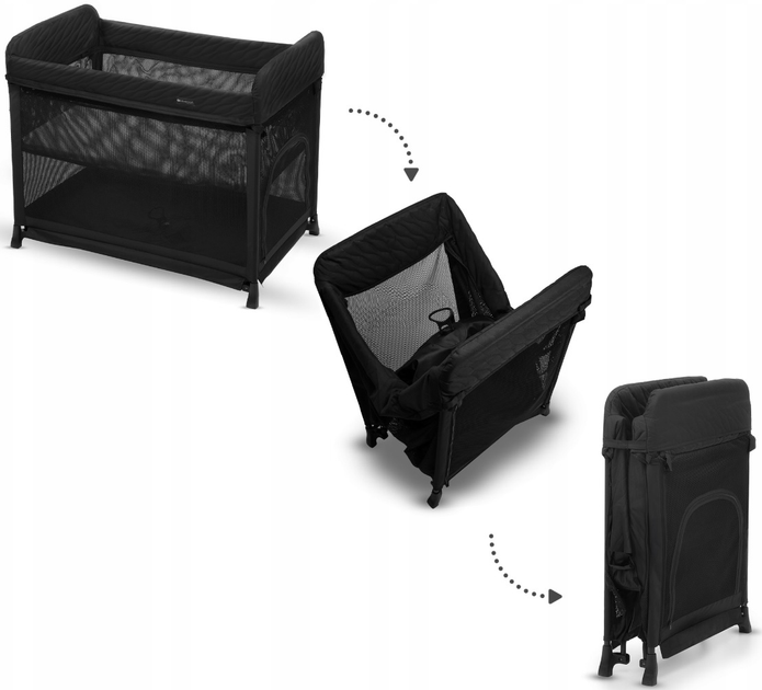Łóżeczko turystyczne Kinderkraft Moon Dream Black (5902533925933) - obraz 8