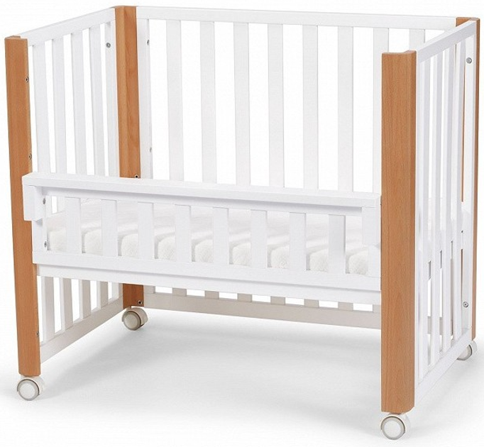 Drewniane łóżeczko Kinderkraft Koya z funkcją kojca i materacem Białe (5902533914807) - obraz 4