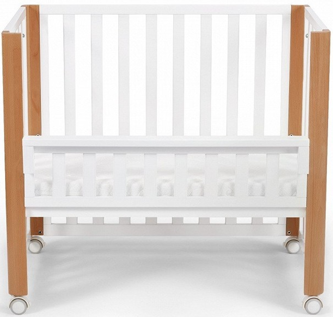 Drewniane łóżeczko Kinderkraft Koya z funkcją kojca i materacem Białe (5902533914807) - obraz 5