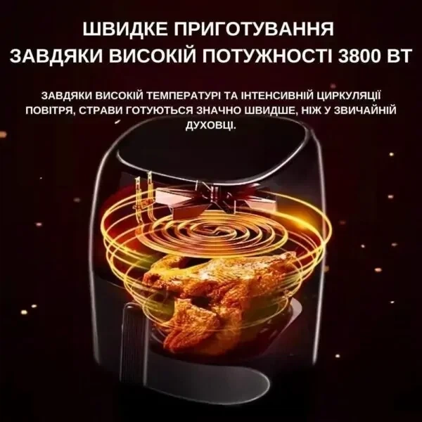 Аэрогриль Rainberg RB-2295 3800вт. чаша на 8.5 литров, разные температурные режимы - изображение 4