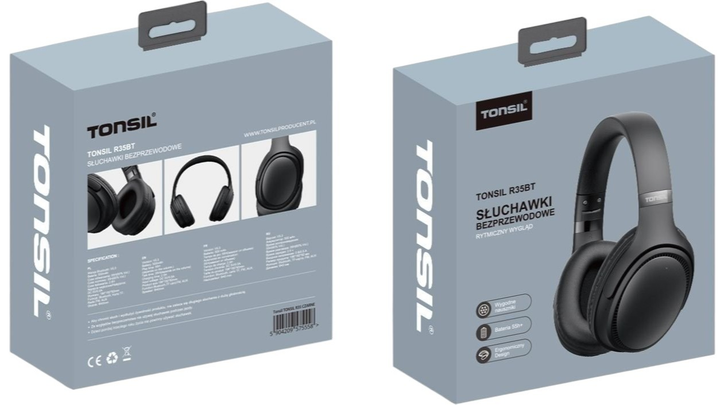 Навушники Tonsil R35BT Bluetooth Black (5904209575558) - зображення 6