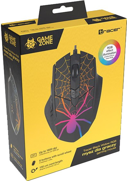 Mysz Tracer GameZone Widow USB Black (TRAMYS47360) - obraz 5