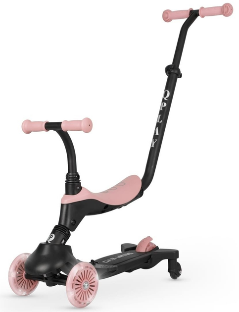 Самокат дитячий Qplay Sema Evo 3 в 1 Coral Pink (6310) (5061047482049) - зображення 1