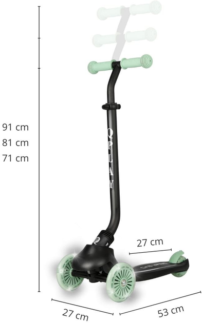 Hulajnoga dziecięca Qplay Sema Evo 3 w 1 Green (6309) (5061047482032) - obraz 6