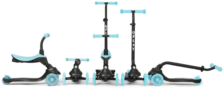 Hulajnoga dziecięca Qplay Sema Evo 3 w 1 Sky Blue (6311) (5061047482162) - obraz 3