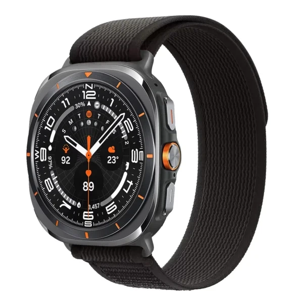 Нейлоновий ремінець broband Cloth Sport для Samsung Galaxy Watch Ultra (2024) - чорний - Фото 2 Нейлоновий ремінець broband Cloth Sport для Samsung Galaxy Watch Ultra (2024) - чорний - зображення 2
