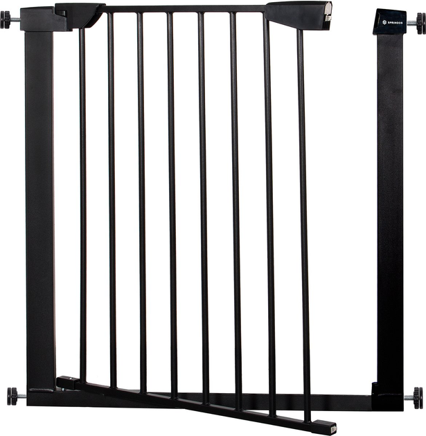 Bramka ochronna Springos czarna 75-82 cm (5907719407654) - obraz 2