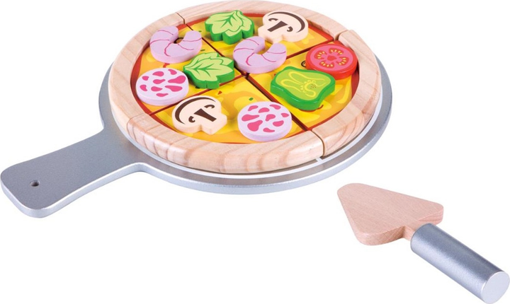 Набір іграшок Small Wood Homemade Pizza L40153 (5711336029737) - зображення 3