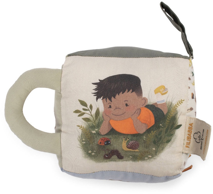 М'яка іграшка Filibabba Little Wonders сенсорний кубик FI-03366 (5712804033669) - зображення 3