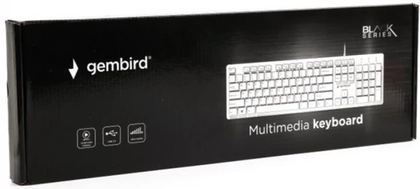 Клавіатура Gembird kb-mch-03-w-ua мультимедійна, "шоколадні" клавіші, білий колір, російська розкладка, usb інтерфейс - зображення 3