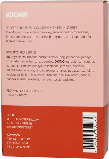 Herbata rooibos Teministeriet Moomin Red Berries 20 szt (7340023002869) - obraz 2