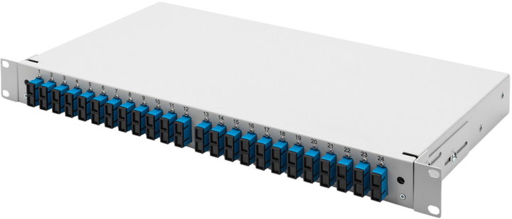 Panel optyczny Digitus Professional 19'' 1U 24 x SC duplex OS2 zmontowany do szafy/stojaka serwerowego (4016032278399) - obraz 5