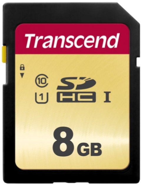Karta pamięci Transcend 500S SDHC 8GB Class 10 UHS-I U1 (TS8GSDC500S) - obraz 1
