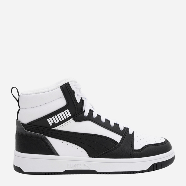 Botki młodzieżowe chłopięce Puma Rebound V6 Mid Jr 39383101 39 (6UK) Białe (4065454935892) - obraz 1