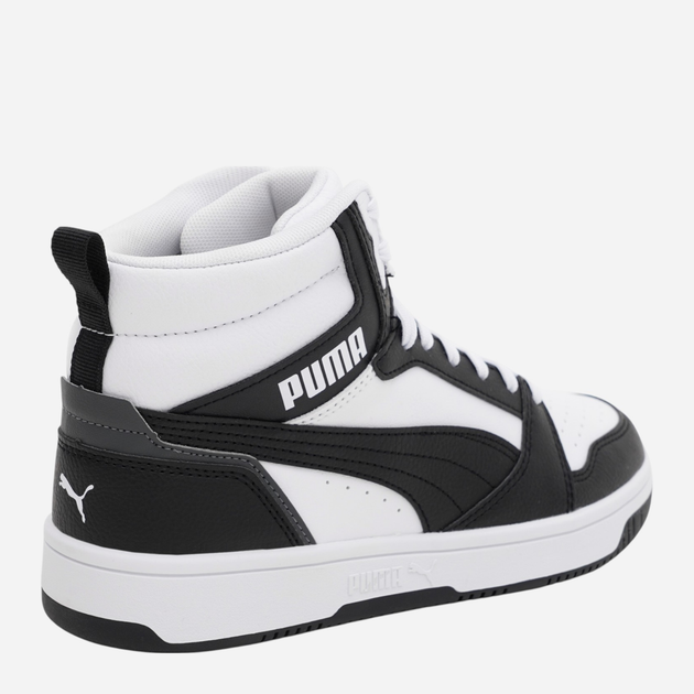 Botki młodzieżowe chłopięce Puma Rebound V6 Mid Jr 39383101 39 (6UK) Białe (4065454935892) - obraz 4