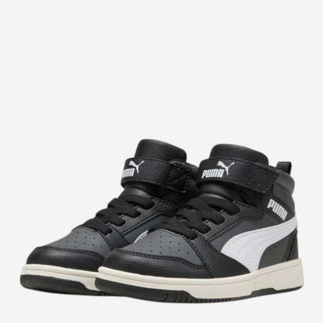 Дитячі демісезонні черевики для хлопчика Puma Rebound V6 Mid AC+ PS 39383229 34 (2.5UK) Чорні (4069156712676) - зображення 2
