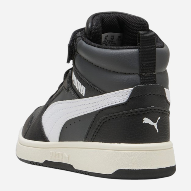 Дитячі демісезонні черевики для хлопчика Puma Rebound V6 Mid AC+ PS 39383229 29 (11UK) Чорні (4069156712607) - зображення 5